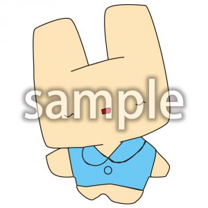 なみだうさぎちゃん水色の画像