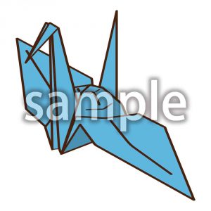 折り鶴　青の画像
