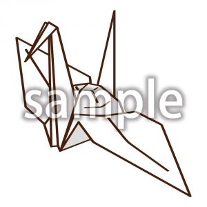 折り鶴　白の画像
