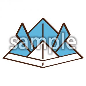 折り紙兜　青の画像