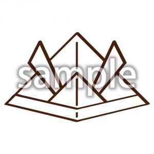 折り紙兜　白の画像