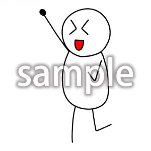 喜んでるデブ郎の画像