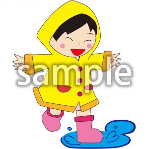 雨遊びの画像