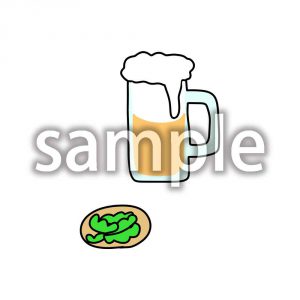 ビールと枝豆の画像