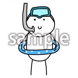 海水するデブ助の画像