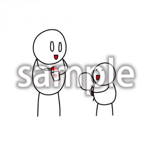 夏祭りを楽しむデブ郎とデブ助の画像