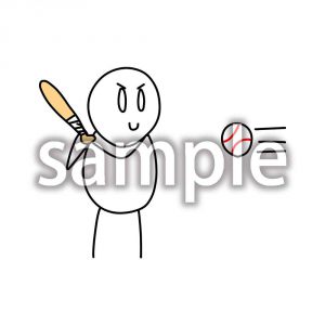 野球をしているデブ郎の画像