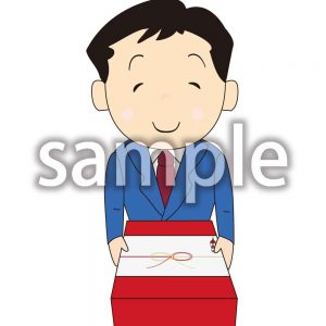 デパートの男性店員の画像