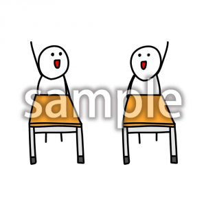 学校生活_挙手の画像