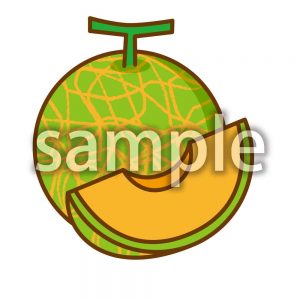 カットしたメロンの画像