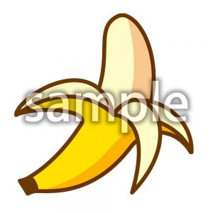 皮をむいたバナナの画像