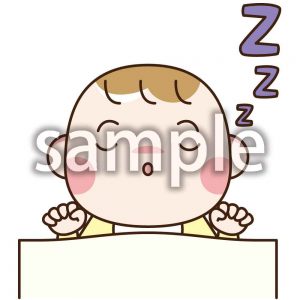 寝る赤ちゃん01の画像