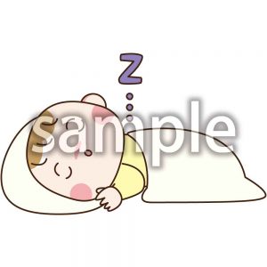 寝る赤ちゃん02の画像