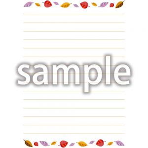 落ち葉便せんの画像