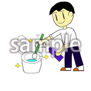 トイレ掃除の画像