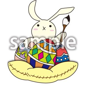 イースターエッグとイースターラビットの画像