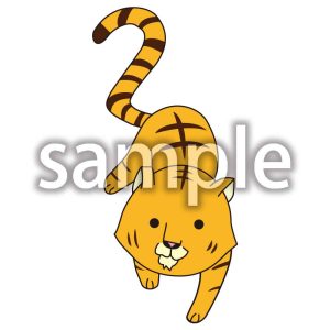 正面を向いているとらの画像