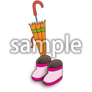 傘と長靴2の画像