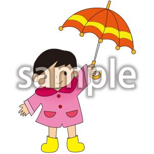 傘を持った女の子2の画像