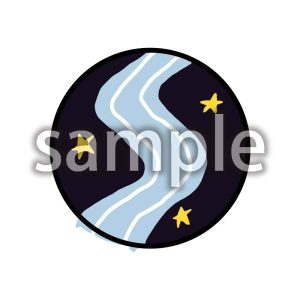 七夕天の川と夏の大三角形の画像