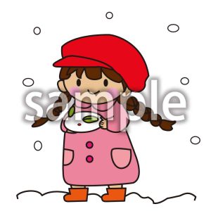 雪遊び　女の子の画像