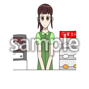 コンビニ店員の画像