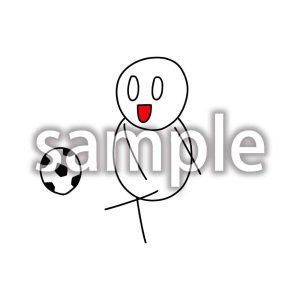 サッカーをするデブ郎の画像