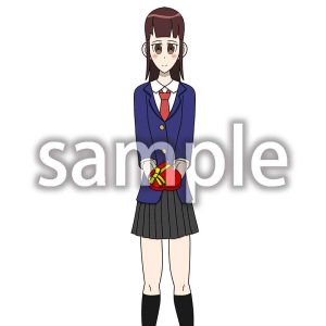 バレンタインのロングの女の子の画像