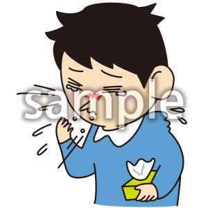 花粉症くしゃみの画像
