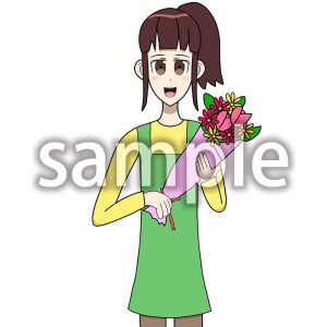 花屋の店員の画像