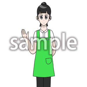 介護職　エプロン付きの画像