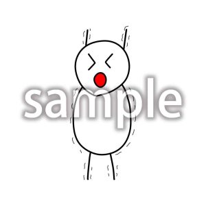 背伸びするデブ郎の画像