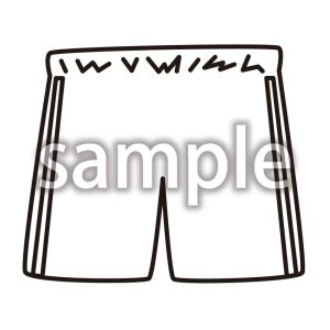 体操ズボン_線のみの画像