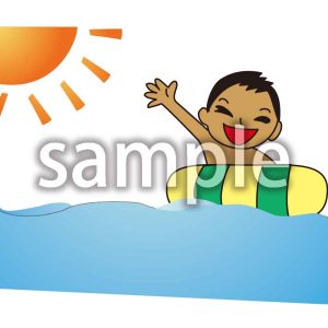 夏海水浴の画像