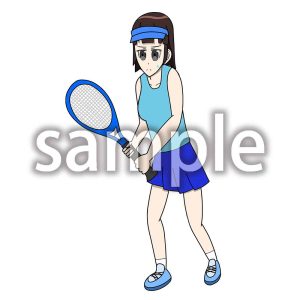 テニスプレイヤーのショートの女の子の画像