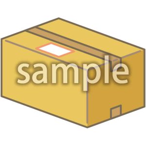 伝票を貼ったダンボールの画像
