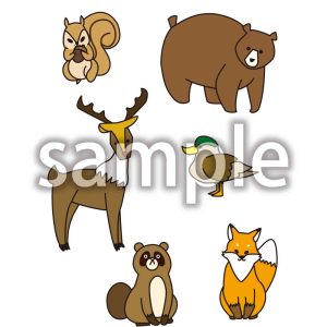 秋っぽい動物の画像