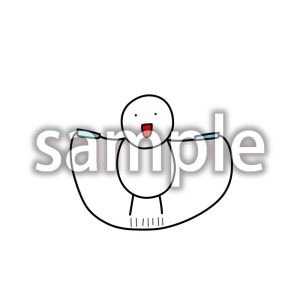 縄跳びをチャレンジするデブ郎の画像