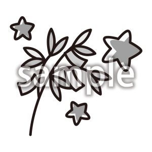 七夕_モノクロの画像