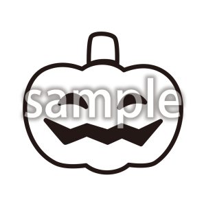お化けかぼちゃ_線画の画像