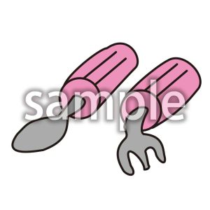 介護用スプーンとフォークの画像
