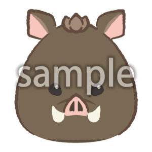 顔イラスト亥の画像