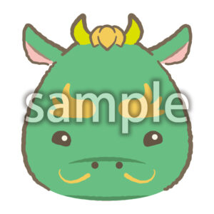 顔イラスト辰の画像