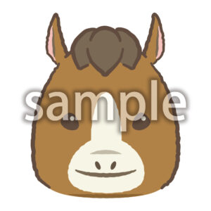 顔イラスト午の画像