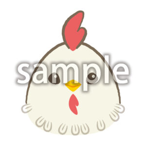 顔イラスト酉の画像