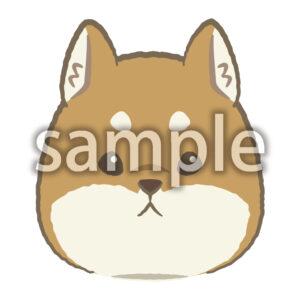 顔イラスト戌の画像