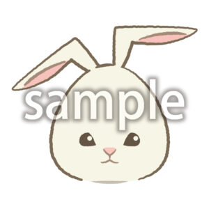 顔イラスト卯の画像