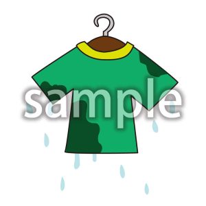 濡れたTシャツの画像