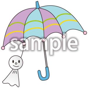 傘とてるてる坊主2の画像