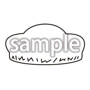 給食ぼうし_線のみの画像